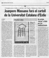 Joanpere Massana farà el cartell de la Universitat Catalana d'Estiu