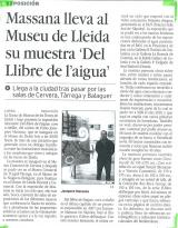 Massana lleva al Museu de Lleida su muestra "Del llibre de l'aigua"