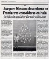 Joanpere Massana desembarca en Francia tras consolidarse en Italia.